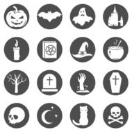 Vector Set of Halloween Icons N24