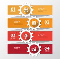 Design clean flat long icon banners template Vector EPS10