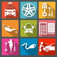 Set of car service icons N8