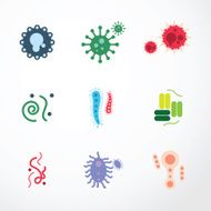 vector virus icons