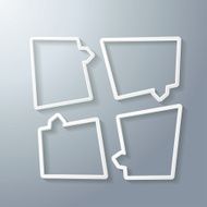 Abstract White Window Cycle Infographic Design