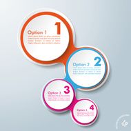 Infographic Design Colored Chains White Circles 4 Options N4