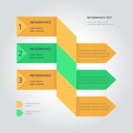 Flat infographic template with arrows N2