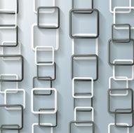 Abstract Black And White Rectangle Chains
