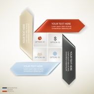 Modern arrow Infographics origami