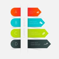 Abstract business info graphics template with icons N179