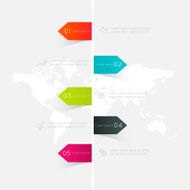 Abstract business info graphics template with icons N182