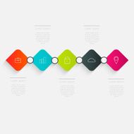 Abstract business info graphics template with icons N184