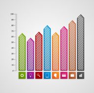 Modern business charts and graphs options banner for infographics