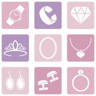 Vector Set of Jewellery Icons N16