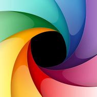 Swirly rainbow colorful shiny paper background