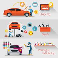 Car Check Up Repair Refinishing Banner