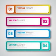 Vector infographic paper banners set tags for business design N3