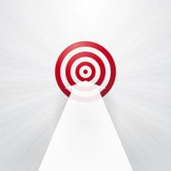 red target with a white arrow