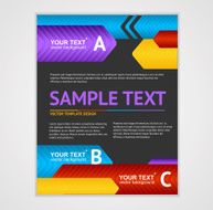 Vector Abstract Arrows Geometric Poster Template N2