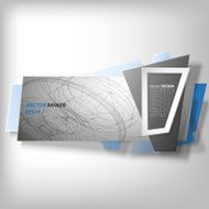 Infographic banner origami styled vector N33
