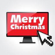 Merry Christmas web modern concept High-quality computer displ