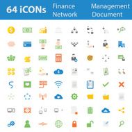64 Quality design modern vector illustration icons set N4