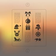Christmas infographic with unfocused background N217