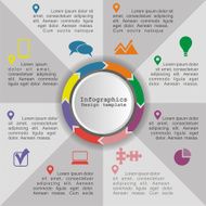 Circle infographic timeline element layout Vector N4
