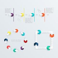 Minimal infographics design set N2