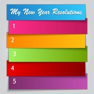 Vector New Year Resolution List template N4