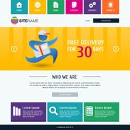 Corporate metro website template Modern flat web design