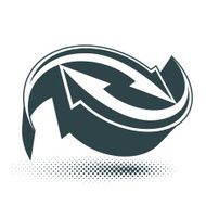 Arrows abstract symbol vector conceptual pictogram template N2