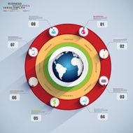 Abstract 3D paper Infographic N90