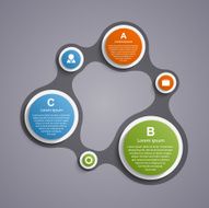Abstract circle infographic in the form of metabolic Design elements