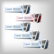 Infographic banners set origami styled vector N13