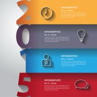 Design flat shadow 2015 template banners graphic or website Vector illustration