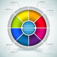 Circle Line infographics design template with diagram set N2