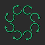 Green Arrow Icon Set Vector