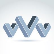 Vector abstract element created from checkmarks and three V sign