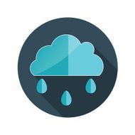 Flat Design Concept Cloud Vector Illustration With Long Shadow N2