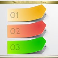 Modern vector arrow sticker infographics elements N2