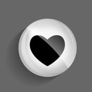 Heart Glossy Icon Vector Illustration N3