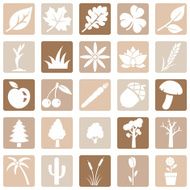 Vector Set of Plants Icons N7