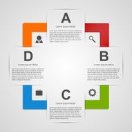 Vector abstract square colorful infographic Design elements N2