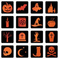 Vector Set of Halloween Icons N26