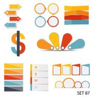 Collection of Infographic Templates for Business Vector Illustra N152