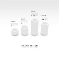 vector cylinder infographic 3d graph template white color