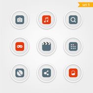 Color interface icons collection N6