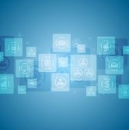 Bright tech social communication design
