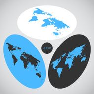 Isometric world map