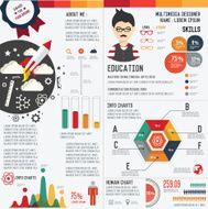 Science info graphic design on white background clean vector