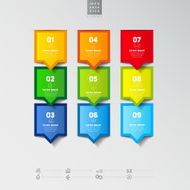 Modern infographics options banner with realistic