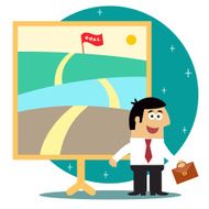 Metaphor of long journey to achieve goal