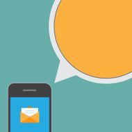 Smartphone and bubble talk message N5